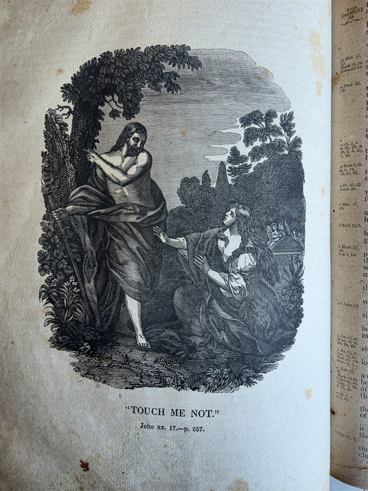 1827 BIBLE in ENGLISH antique ILLUSTRATED Cooperstown NY AMERICANA