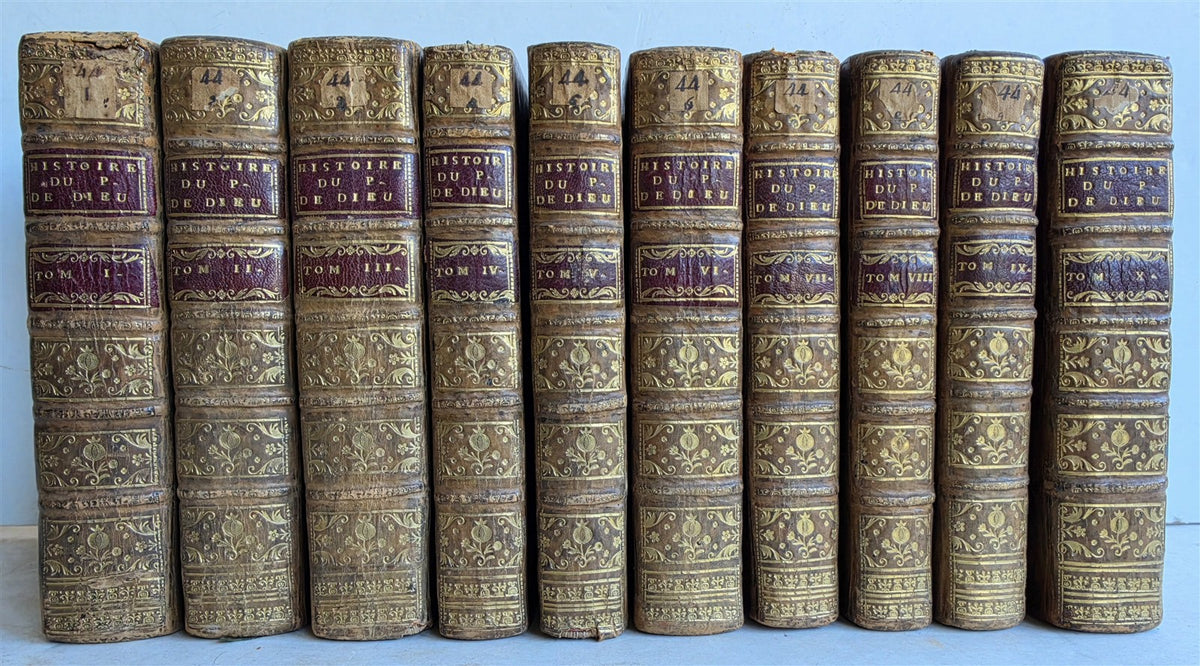 1739 HISTORY of PEOPLE OF GOD antique ILLUSTRATED 10 VOLUMES Judaica