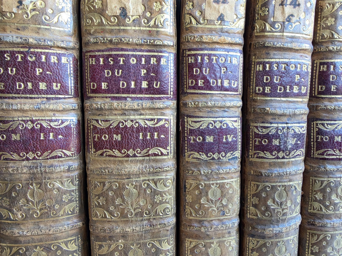 1739 HISTORY of PEOPLE OF GOD antique ILLUSTRATED 10 VOLUMES Judaica