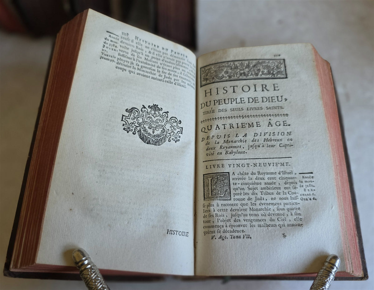 1739 HISTORY of PEOPLE OF GOD antique ILLUSTRATED 10 VOLUMES Judaica