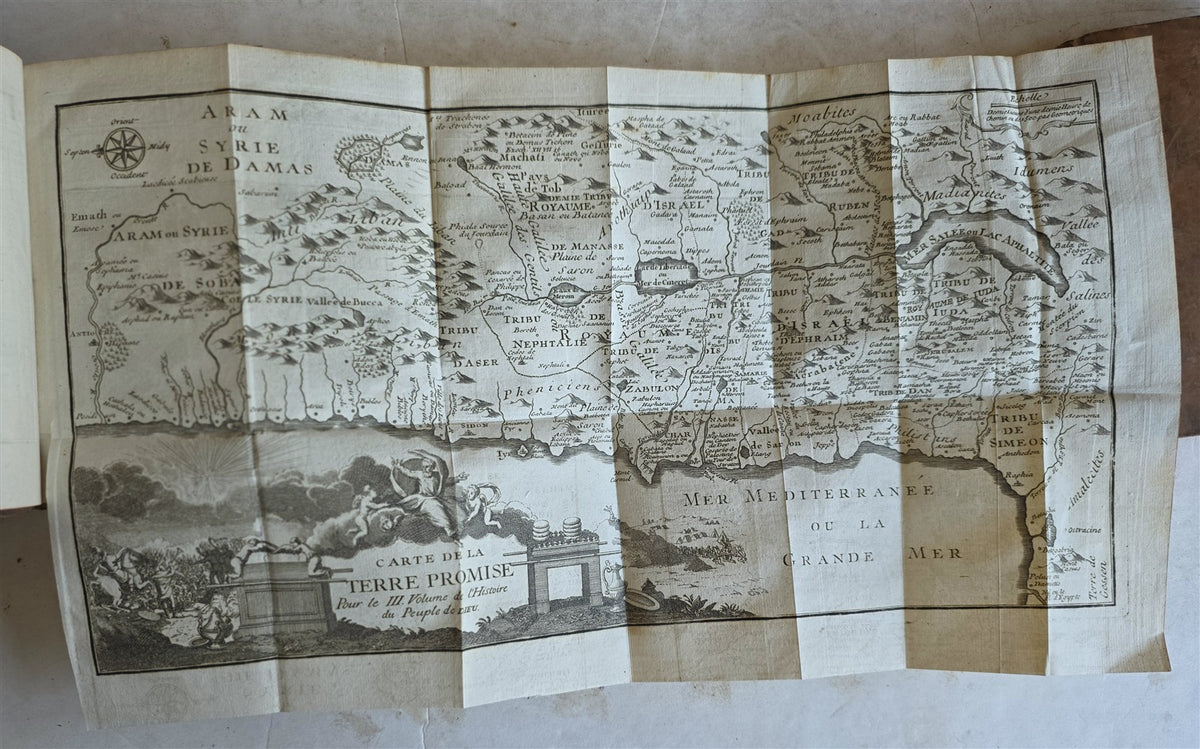 1739 HISTORY of PEOPLE OF GOD antique ILLUSTRATED 10 VOLUMES Judaica