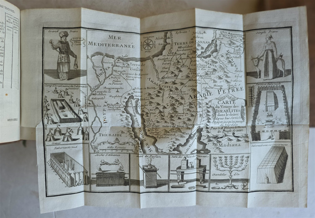 1739 HISTORY of PEOPLE OF GOD antique ILLUSTRATED 10 VOLUMES Judaica