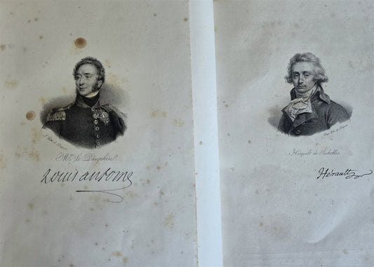 1833 Iconography of contemporaries antique ILLUSTRATED 2 VOLUMES French