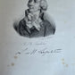 1833 Iconography of contemporaries antique ILLUSTRATED 2 VOLUMES French
