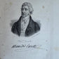 1833 Iconography of contemporaries antique ILLUSTRATED 2 VOLUMES French