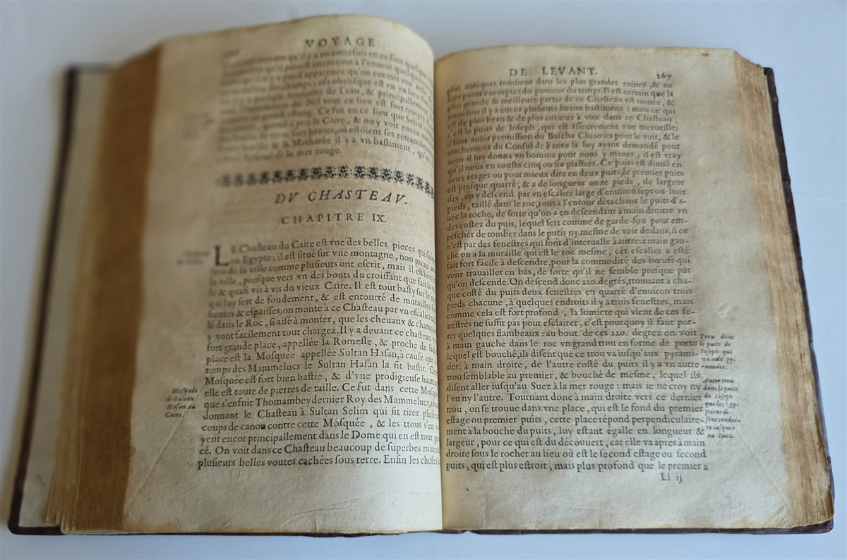 1664 TRAVELS TO TURKEY antique Relation d'un voyage fait au Levant in FRENCH