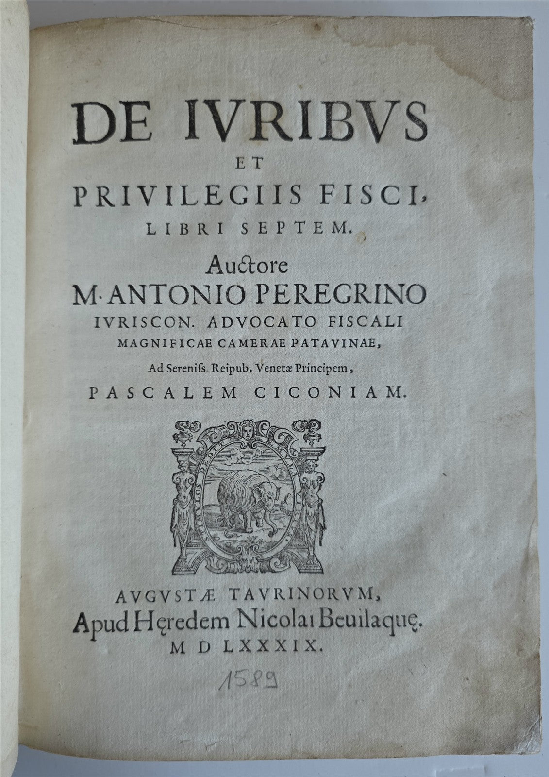 1588 COMMENTARY on FEUDAL LAW in LATIN antique 16th CENTURY