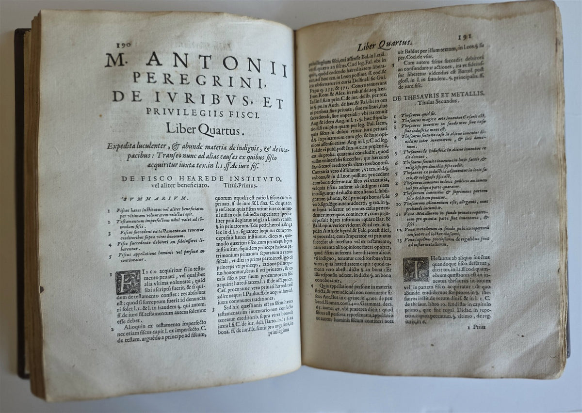 1588 COMMENTARY on FEUDAL LAW in LATIN antique 16th CENTURY