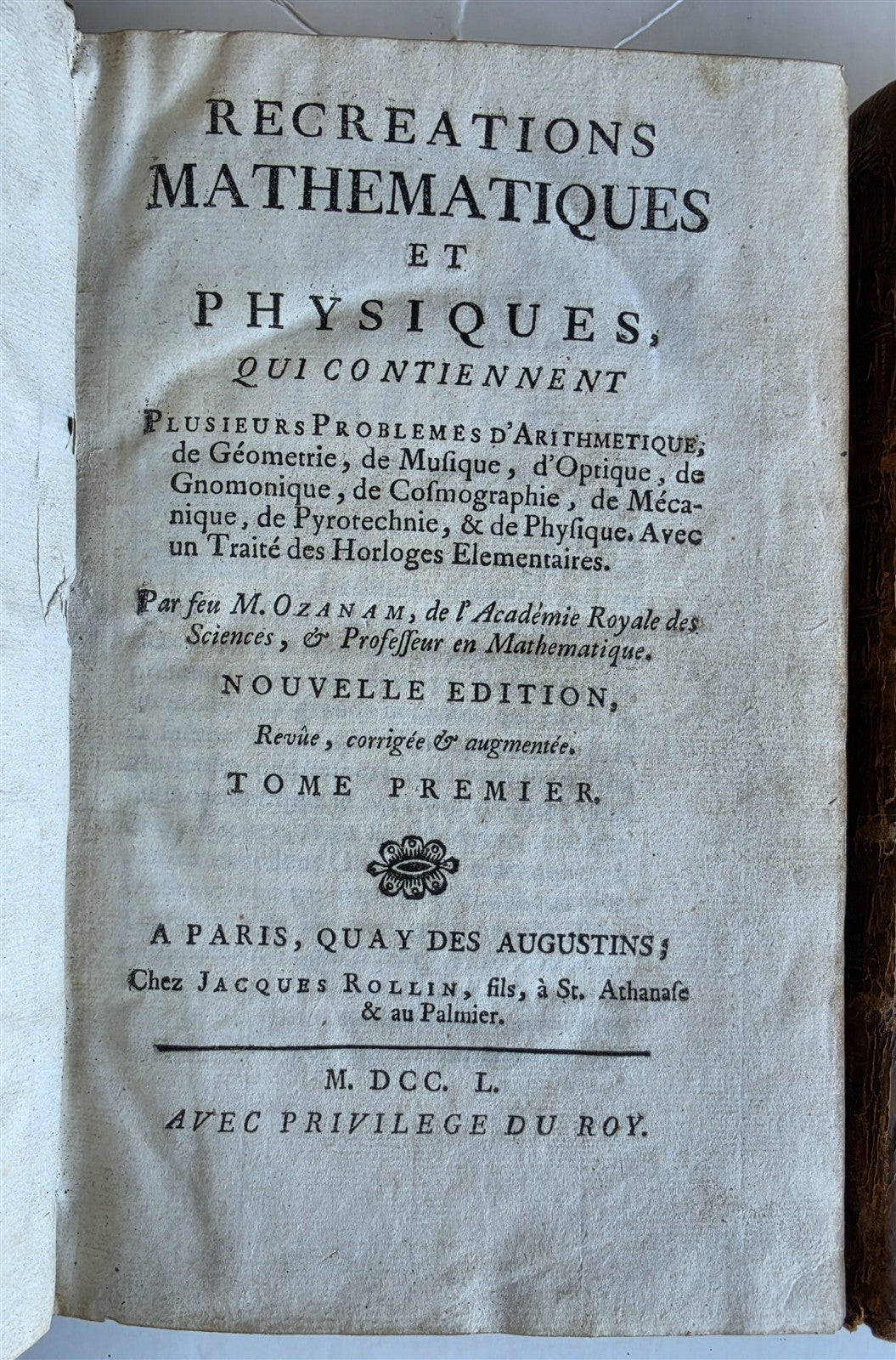 1750 MATHEMATICS & PHYSICS antique 4 ILLUSTRATED VOLUMES SET