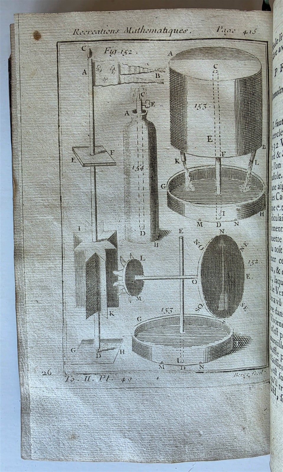 1750 MATHEMATICS & PHYSICS antique 4 ILLUSTRATED VOLUMES SET