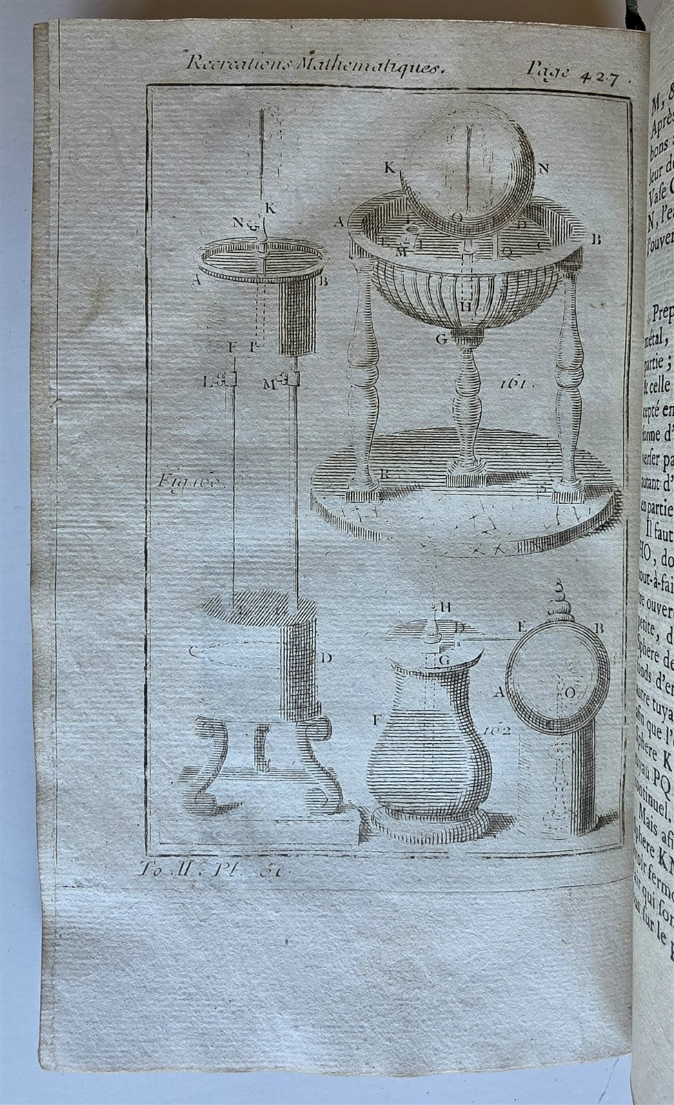 1750 MATHEMATICS & PHYSICS antique 4 ILLUSTRATED VOLUMES SET