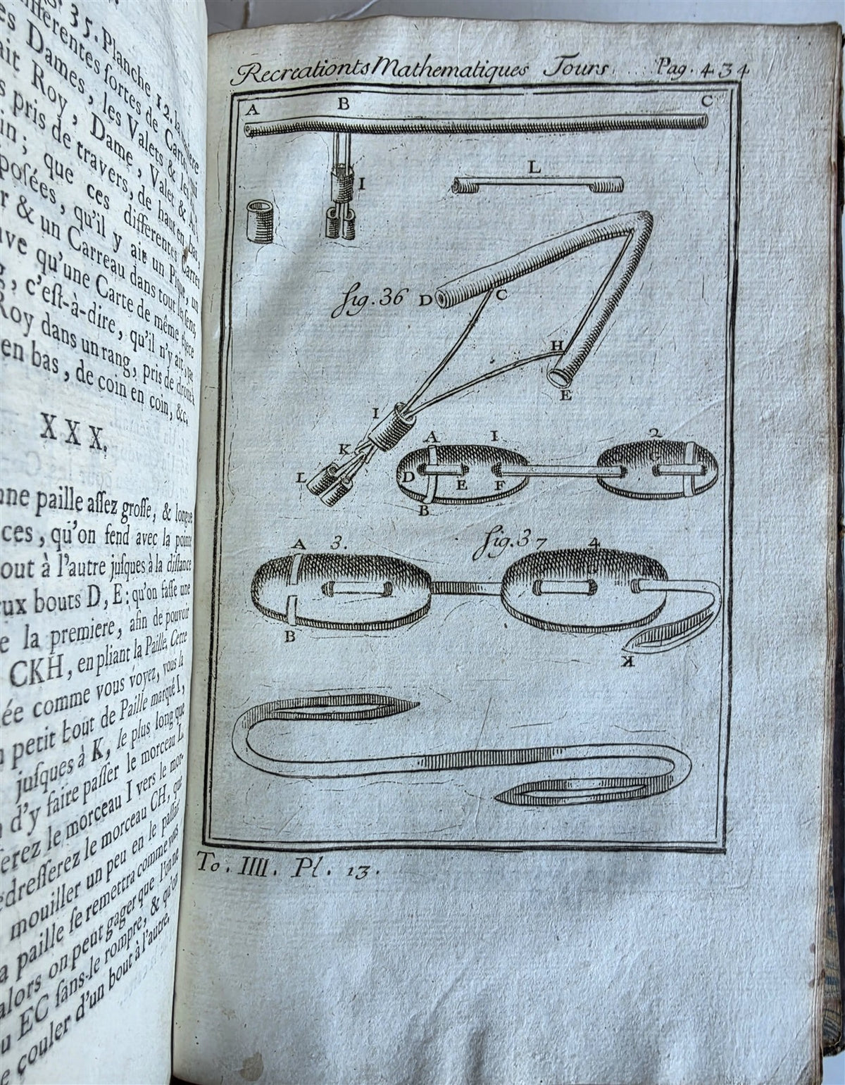 1750 MATHEMATICS & PHYSICS antique 4 ILLUSTRATED VOLUMES SET