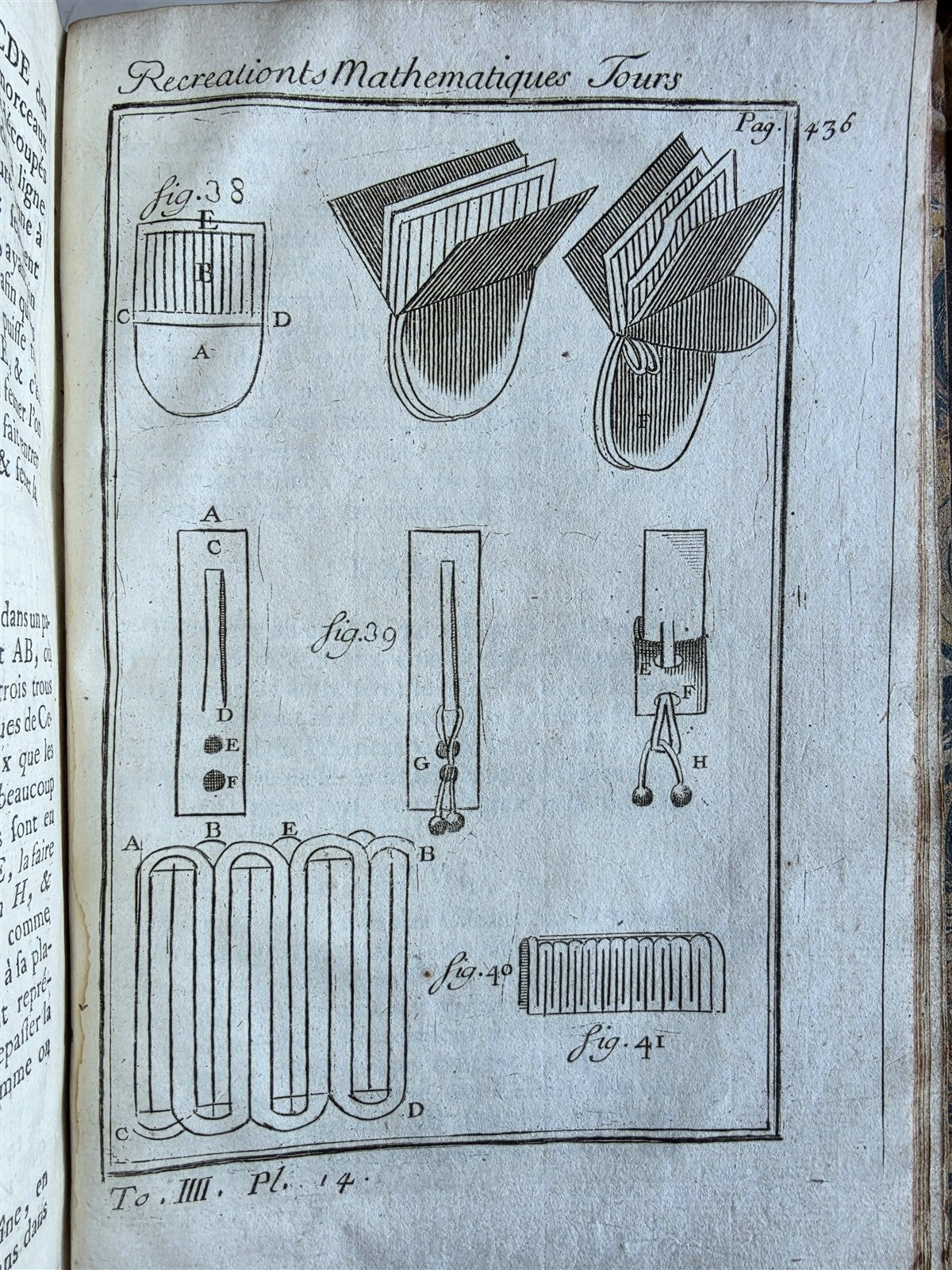 1750 MATHEMATICS & PHYSICS antique 4 ILLUSTRATED VOLUMES SET