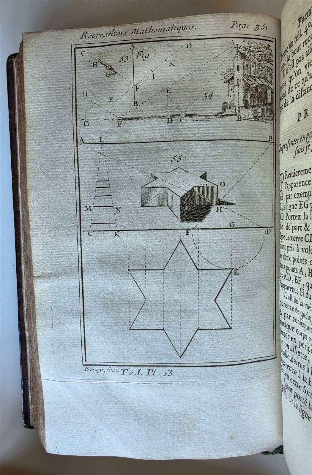1750 MATHEMATICS & PHYSICS antique 4 ILLUSTRATED VOLUMES SET