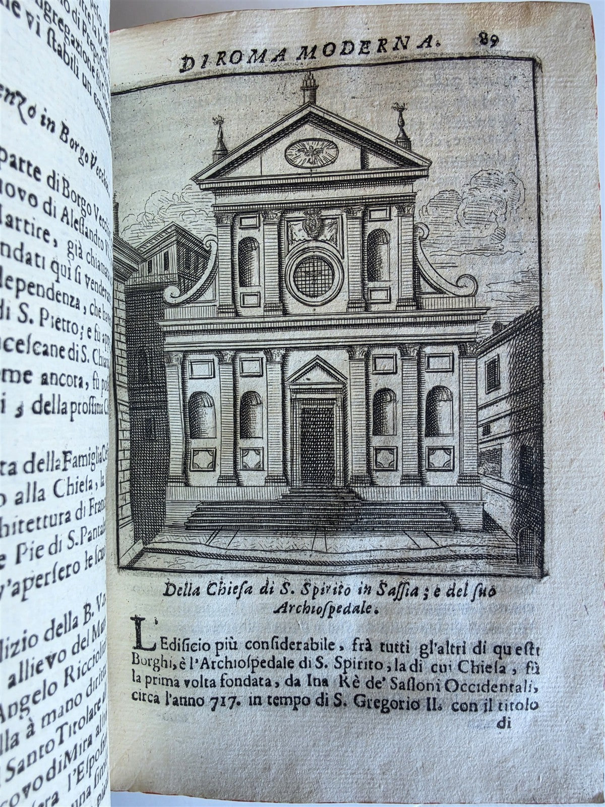 1727 ROME ILLUSTRATED antique Descrizione di Roma Moderna formatta nuovamente