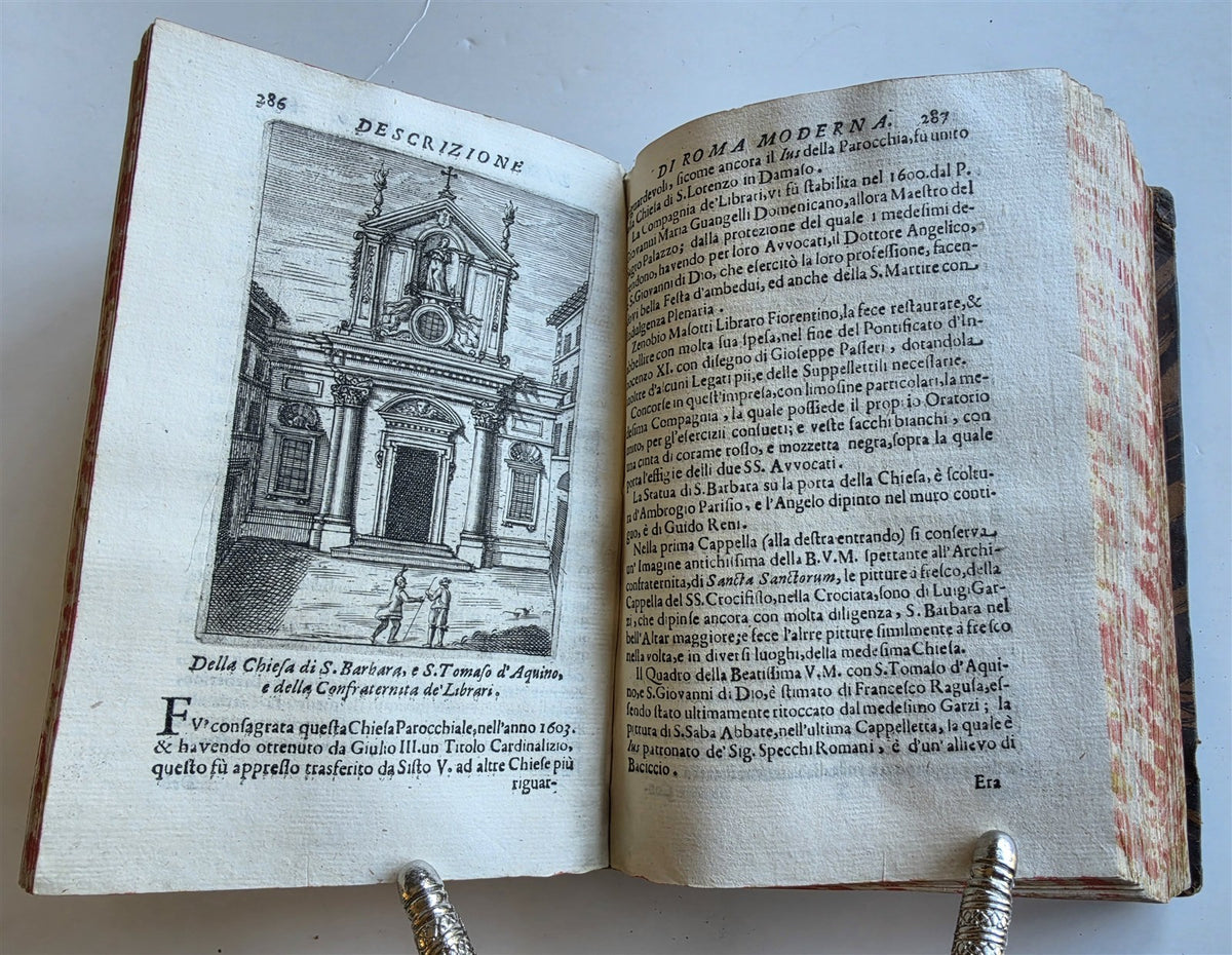 1727 ROME ILLUSTRATED antique Descrizione di Roma Moderna formatta nuovamente