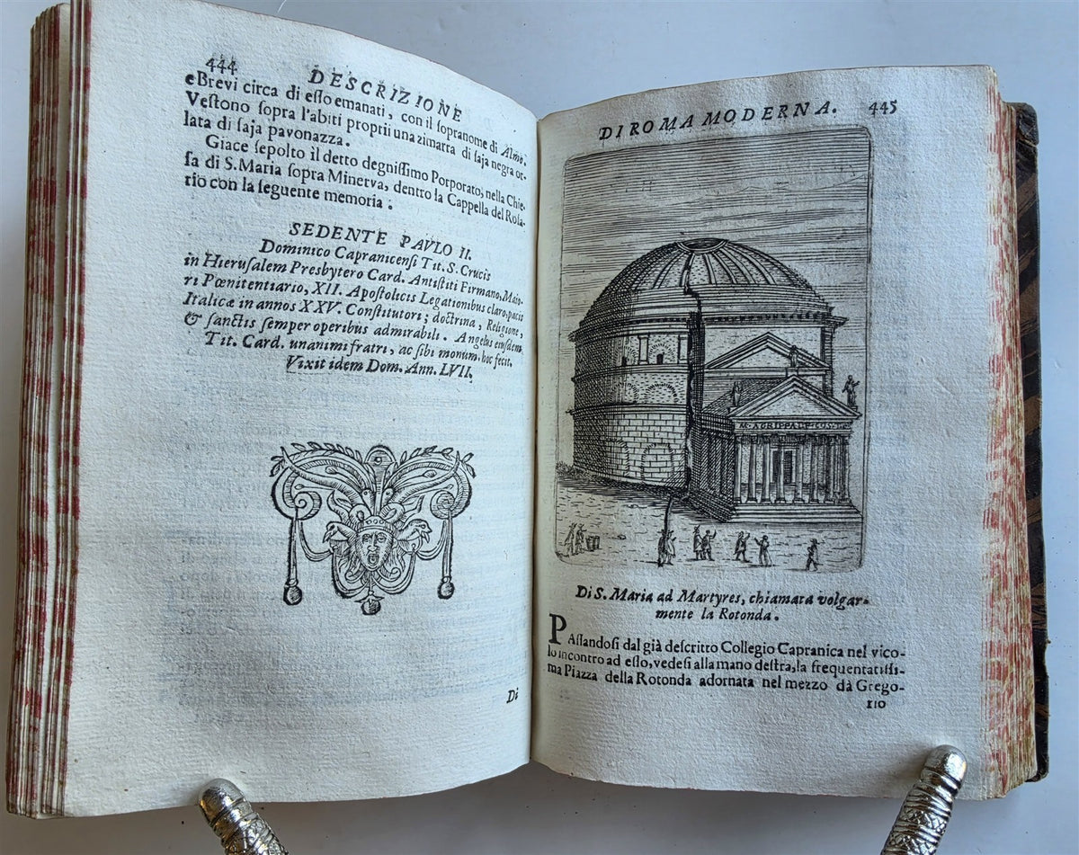 1727 ROME ILLUSTRATED antique Descrizione di Roma Moderna formatta nuovamente