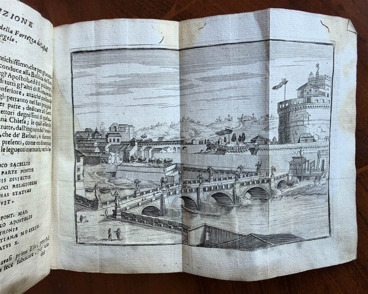 1727 ROME ILLUSTRATED antique Descrizione di Roma Moderna formatta nuovamente