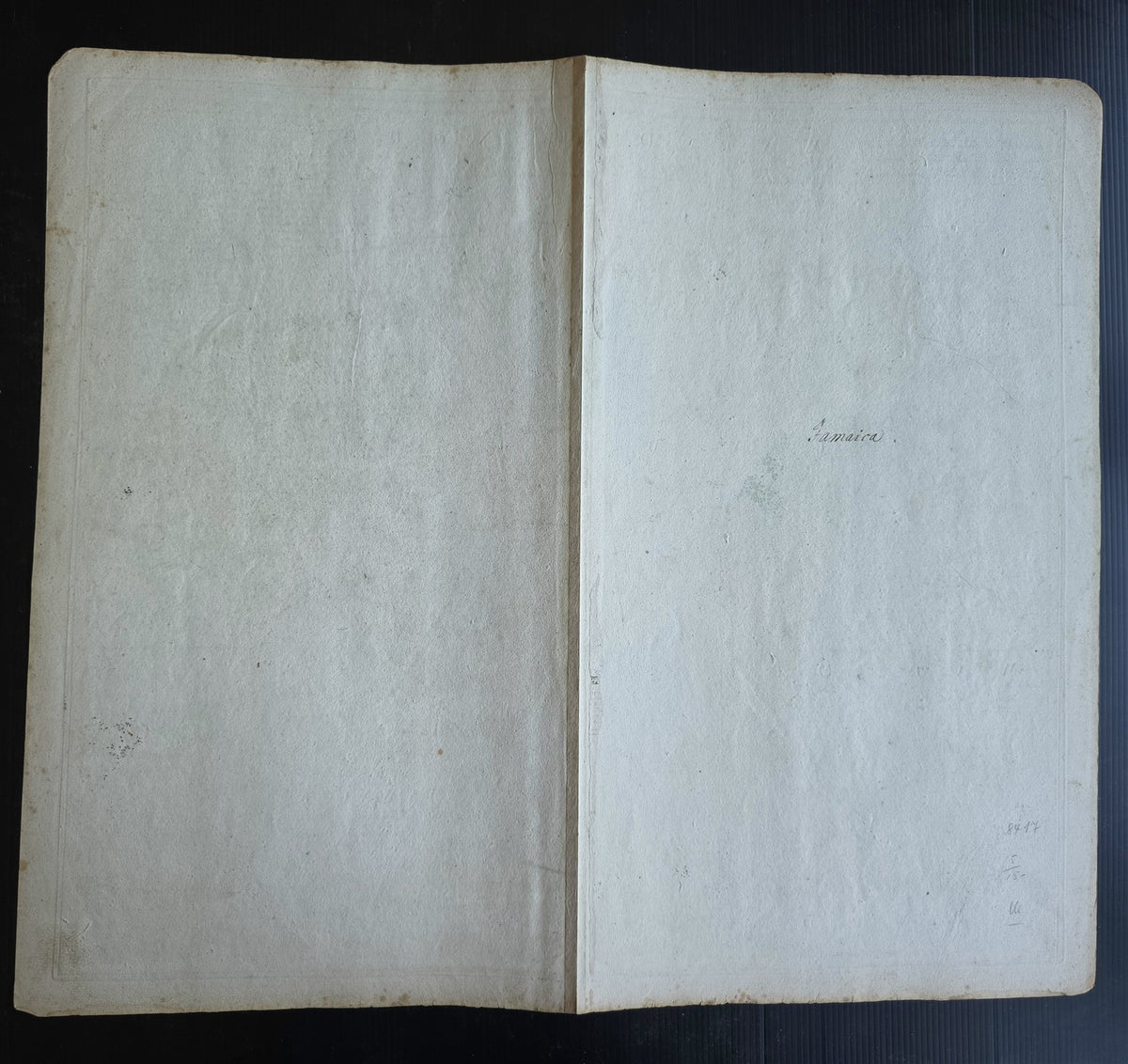 1730 MAP of JAMAICA antique 21 x 24" RARE