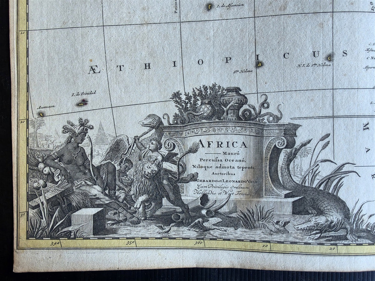 1730 MAP of AFRICA antique 20 x 24" by Matthäus Seutter