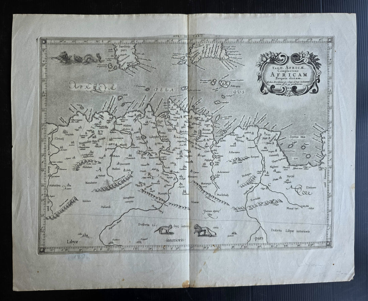 1620s MAP of AFRICA antique 17 x 21" by Gerard Mercator
