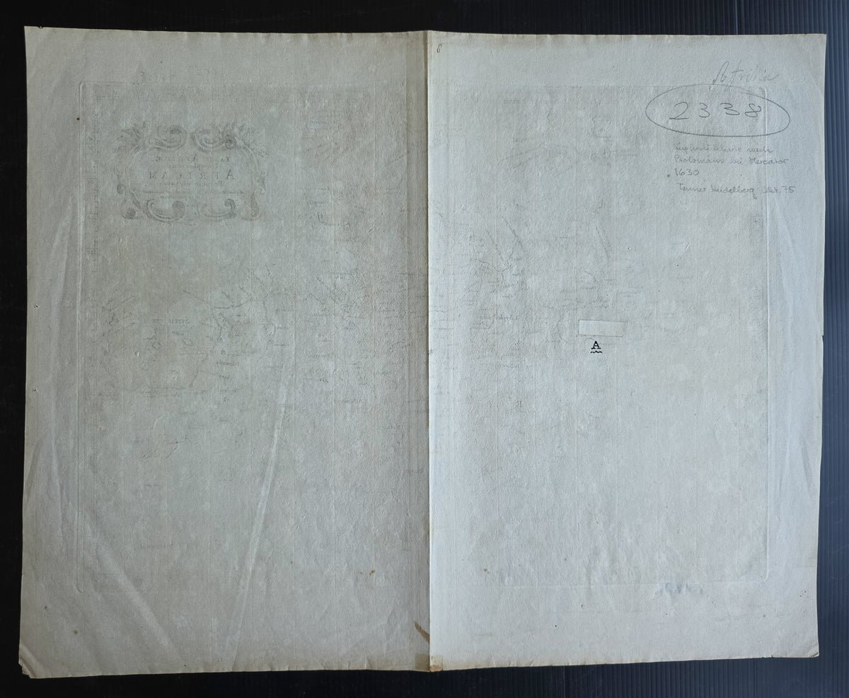 1620s MAP of AFRICA antique 17 x 21" by Gerard Mercator