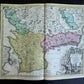 1720 MAP of KINGDOM of SWEDEN & DENMARK antique 20x24" by Johann Baptist Homann