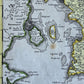 1720 MAP of KINGDOM of SWEDEN & DENMARK antique 20x24" by Johann Baptist Homann