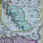 1720 MAP of KINGDOM of SWEDEN & DENMARK antique 20x24" by Johann Baptist Homann