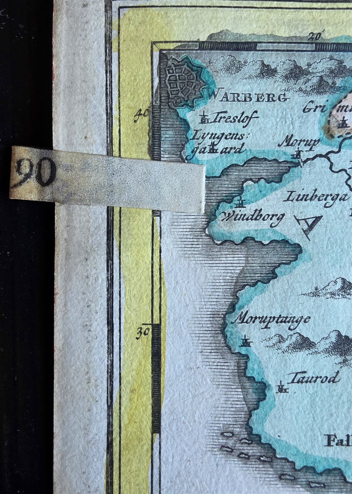 1720 MAP of KINGDOM of SWEDEN & DENMARK antique 20x24" by Johann Baptist Homann
