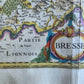 1630s MAP of FRANCE province of BRESSE antique by Johannes Janssonius