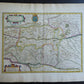 1630s MAP of FRANCE Lionnois Forest et Beaviolois antique by Johannes Janssonius