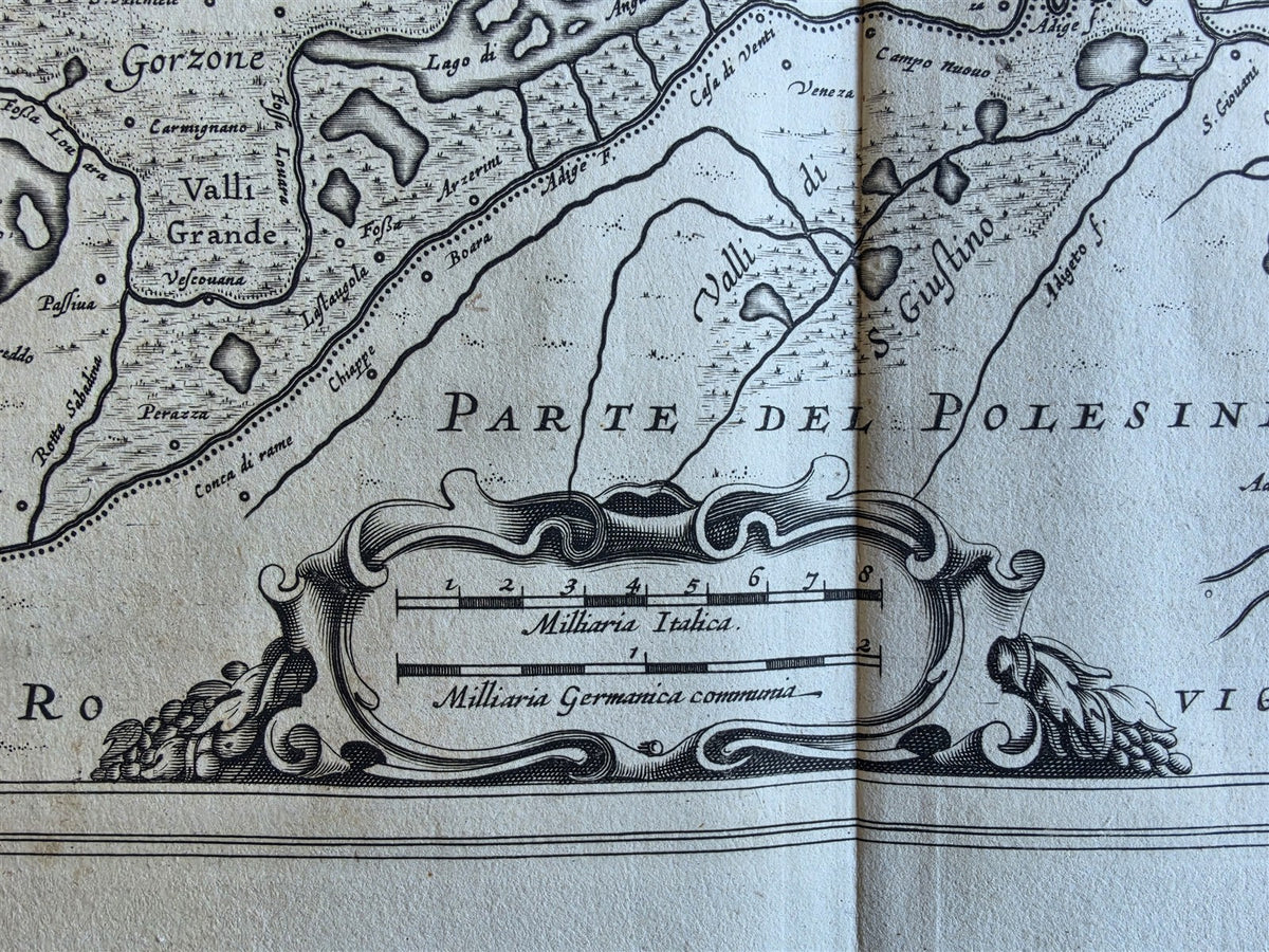 1630s MAP of PADUA ITALY antique by Johannes Janssonius