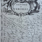 1640s MAP of Lordship of Vercelli ITALY antique by Johannes Janssonius