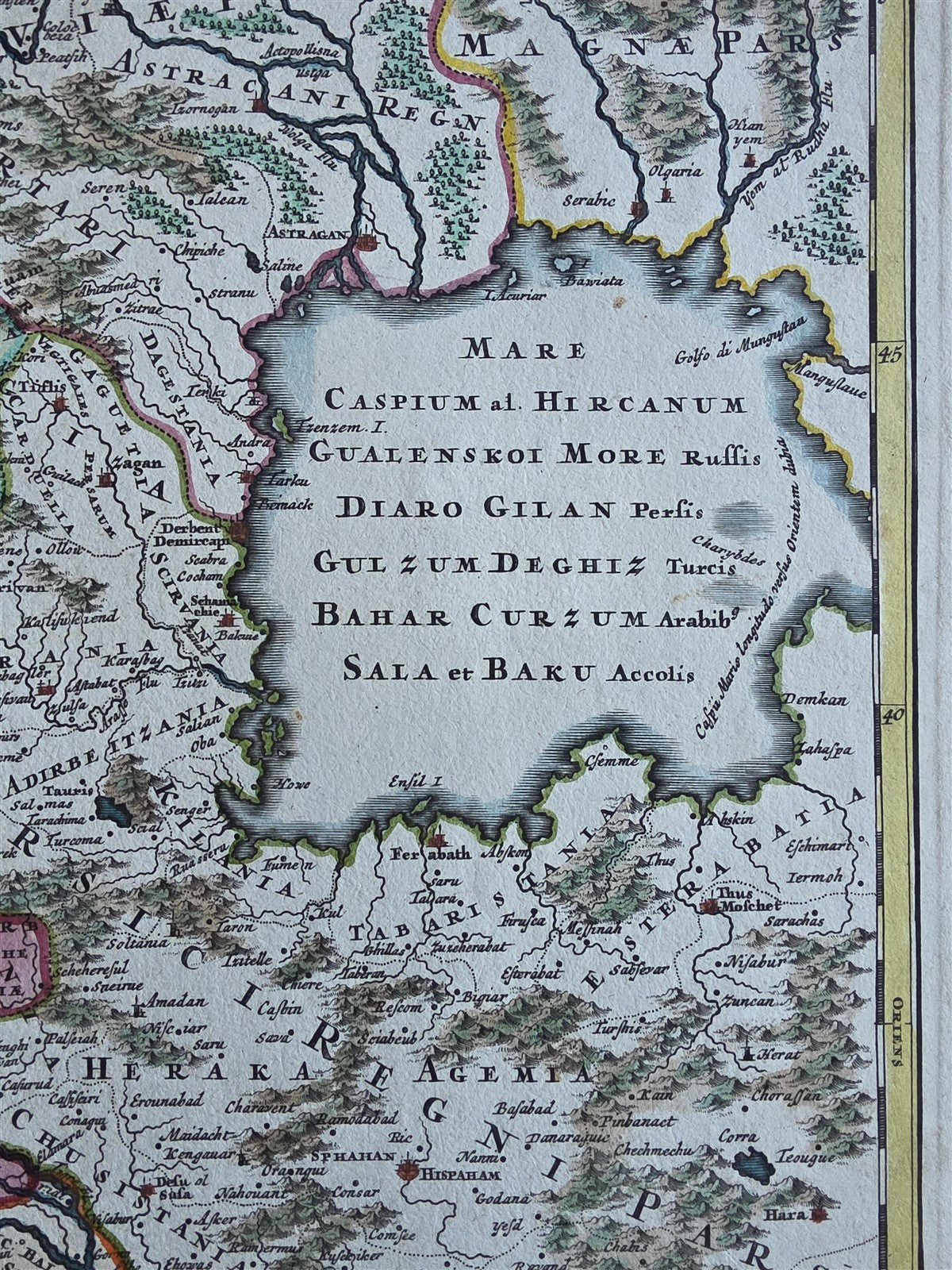 1720 MAP of TURKEY antique OTTOMAN EMPIRE in Europe, Asia, et Africa