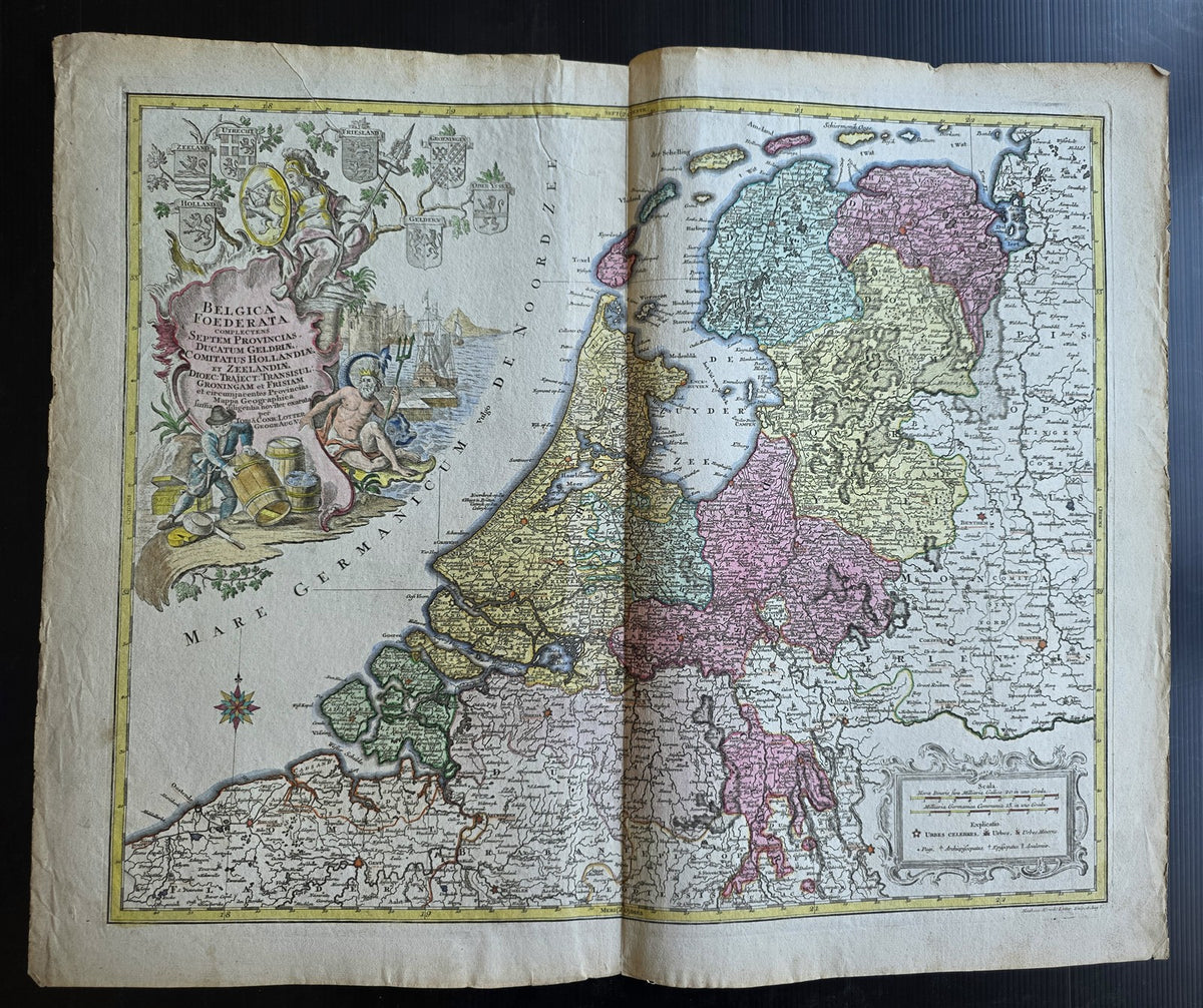 1710 MAP of PALESTINE antique TERRA SANCTA by Johann Baptist Homann