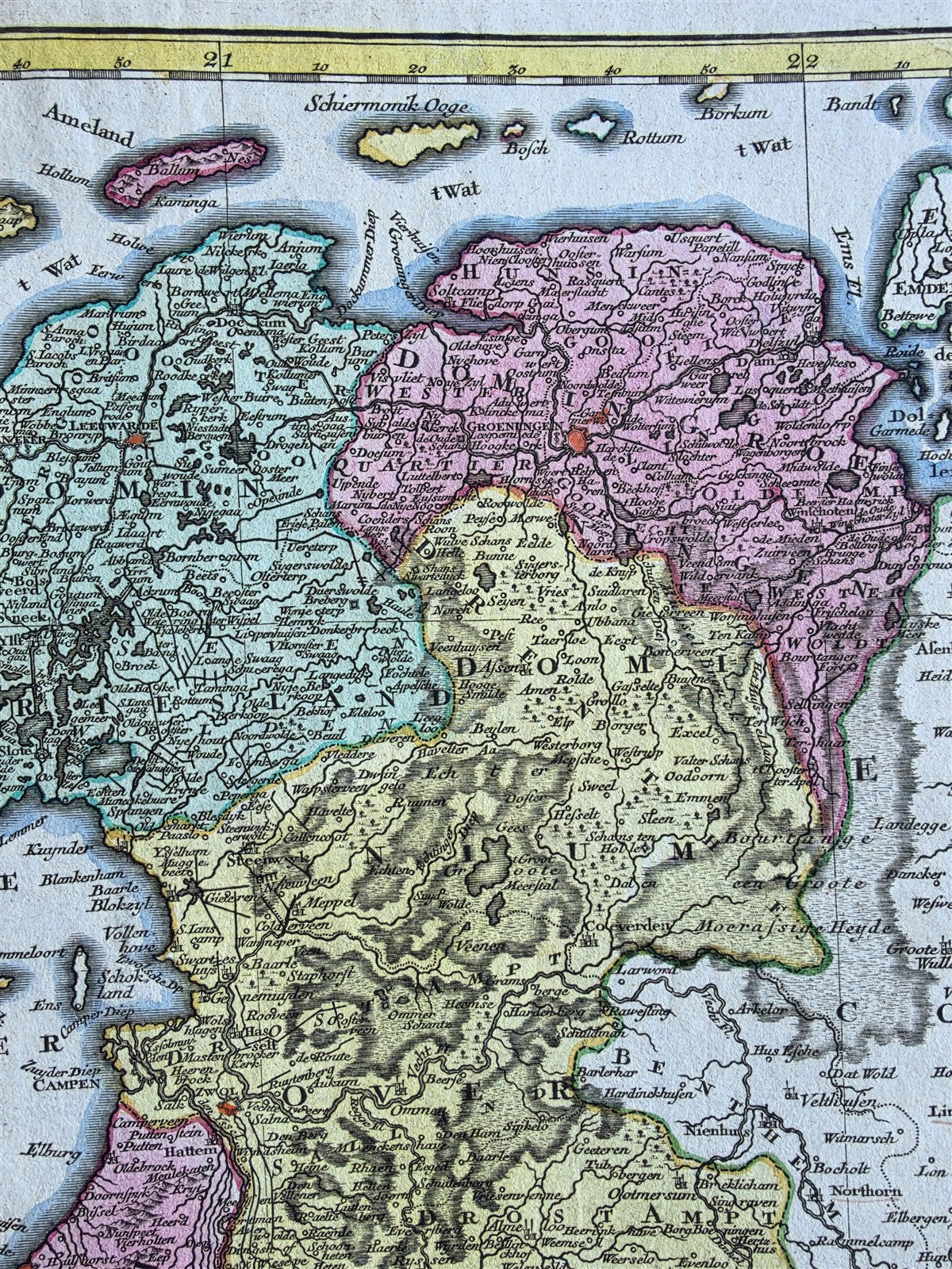 1710 MAP of PALESTINE antique TERRA SANCTA by Johann Baptist Homann