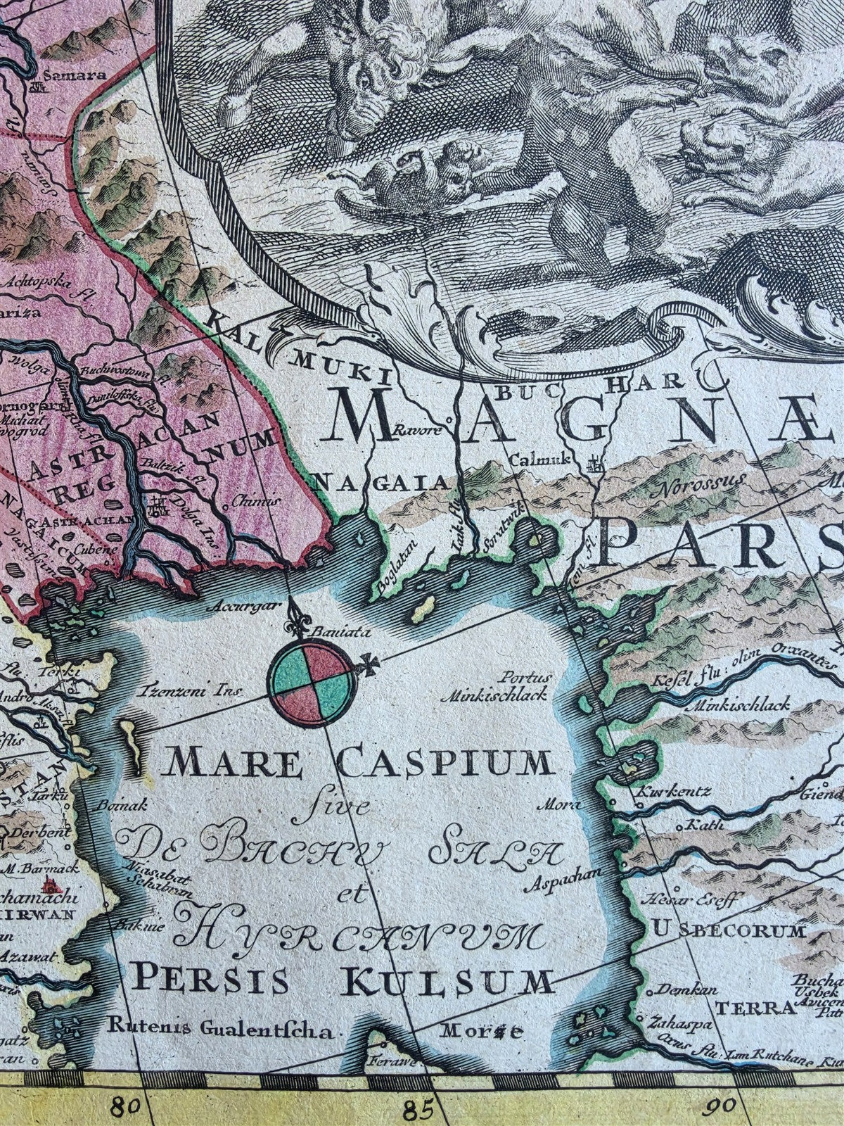 1730 MAP of RUSSIA antique Moscoviae seu Russiae Magnae Generalis Tabula
