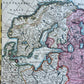 1730 MAP of RUSSIA antique Moscoviae seu Russiae Magnae Generalis Tabula