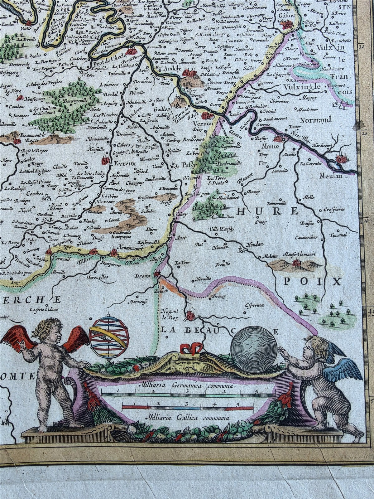 1690 MAP of NORMANDY FRANCE by Johannes Janssonius antique