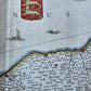 1690 MAP of NORMANDY FRANCE by Johannes Janssonius antique