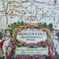 1650 MAP of MAINZ GERMANY Nova et accurata Moguntini Archiepiscopatus ANTIQUE