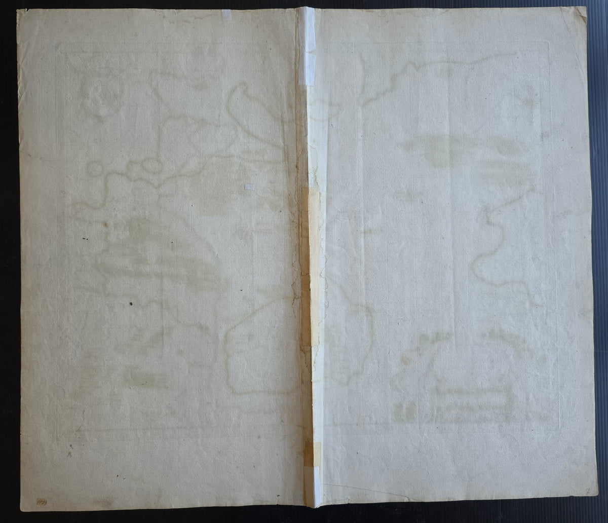 1650 MAP of MAINZ GERMANY Nova et accurata Moguntini Archiepiscopatus ANTIQUE