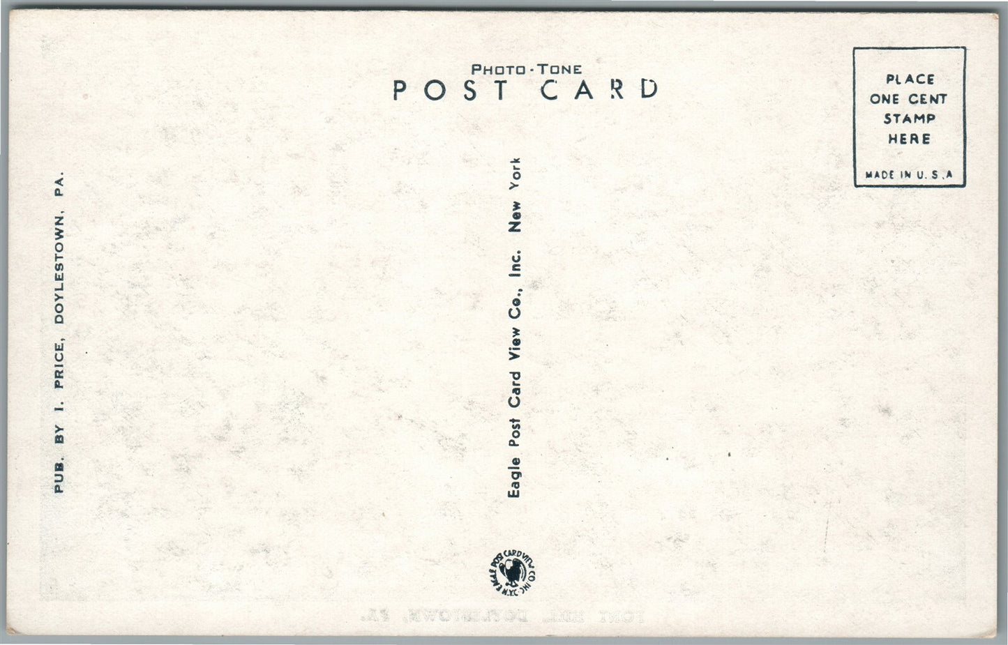 DOYLESTOWN PA FONT HILL ANTIQUE POSTCARD