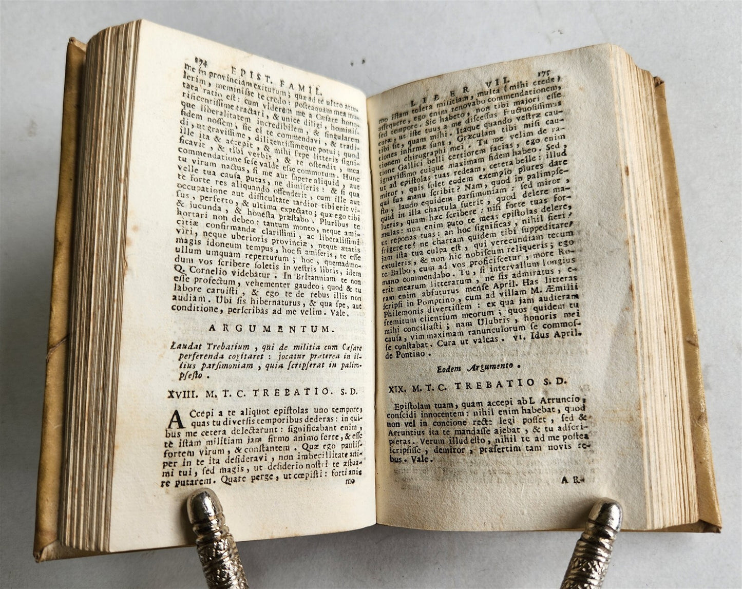 1771 CICERO EPISTOLARUM antique vellum bound