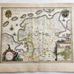 1640 MAP of GERMANY OSTFRIESLAND by WILLEM BLAEU antique AUTHENTIC hand colored