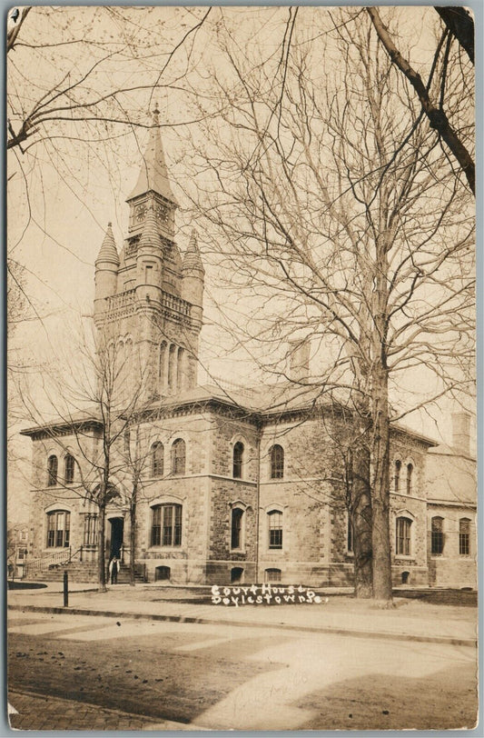 DOYLESTOWN PA BUCKS COUNTY COURT HOUSE 1910 ANTIQUE REAL PHOTO POSTCARD RPPC