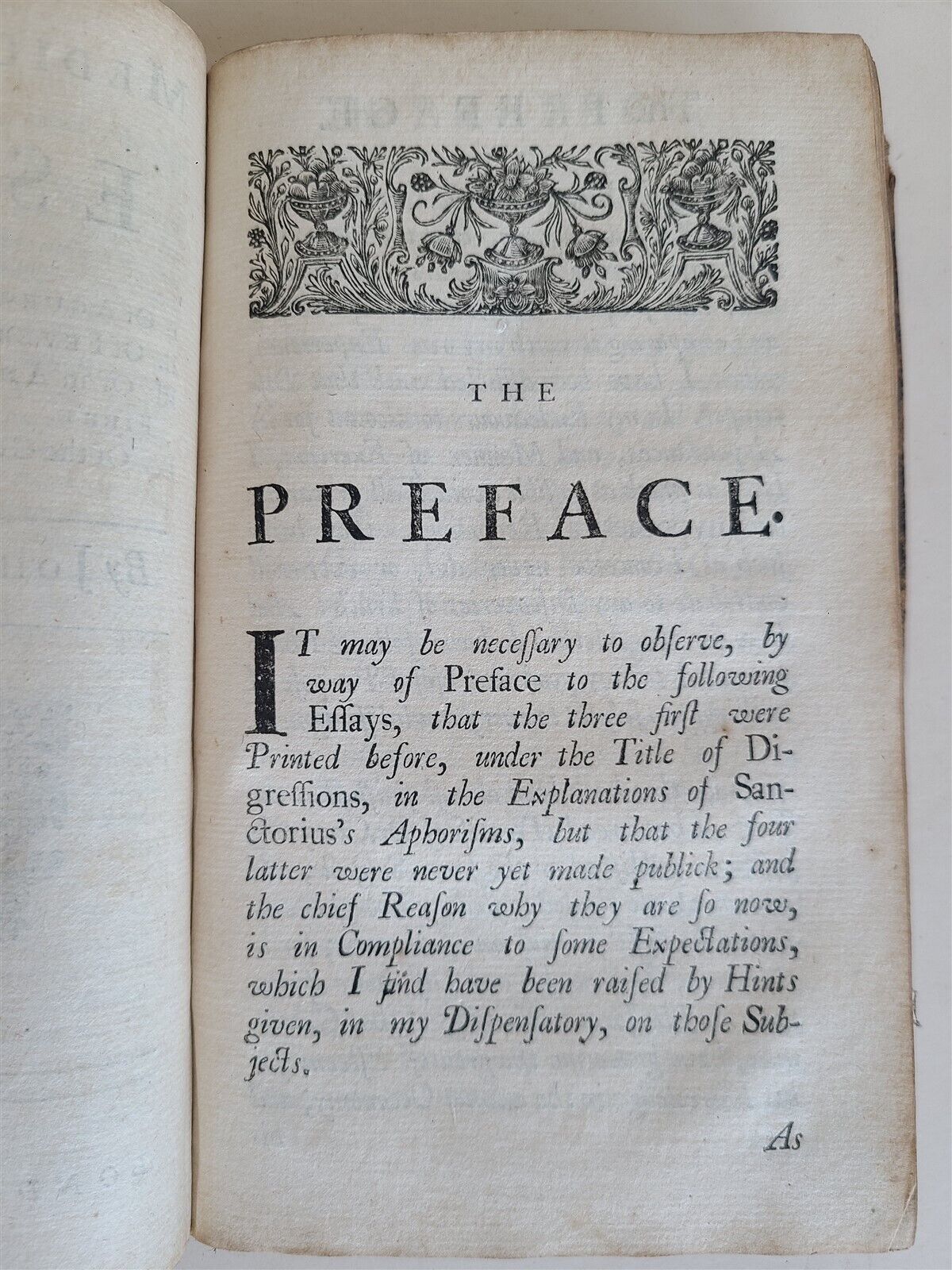 1728 MEDICINA STATICA aphorisms of Sanctorius by John Quincy antique in ENGLISH