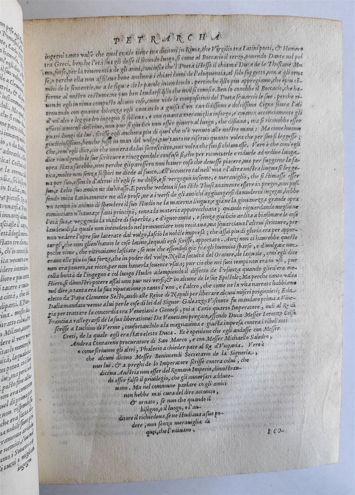 1581 IL PETRARCA COM L'ESPOSITIONE di M. Gio Andrea Gesualdo antique 16th CENT.