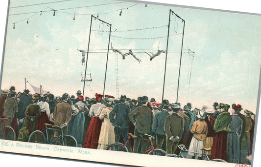 REVERE BEACH MA CARNIVAL WEEK ANTIQUE POSTCARD